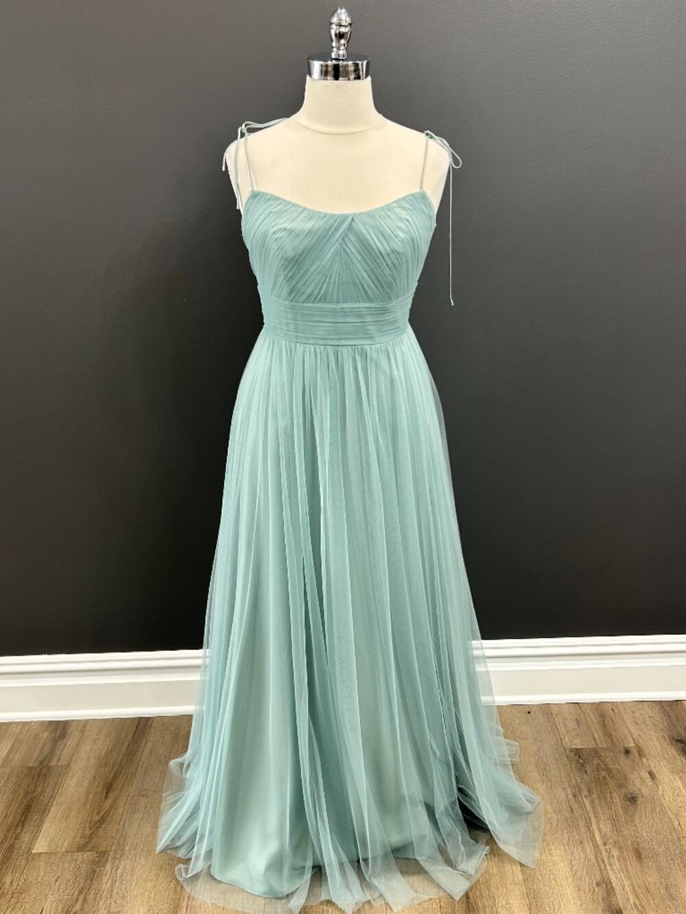 Sage Tulle Pleated Gown Style Nola-BM1125 Size 14